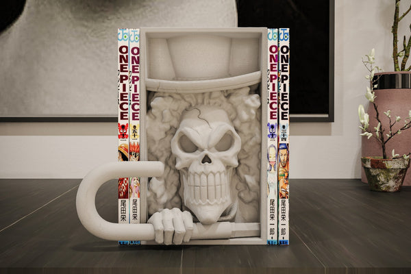Brook Inspired Manga Nook - One Piece Unpainted 3D Printed Shelf Insert