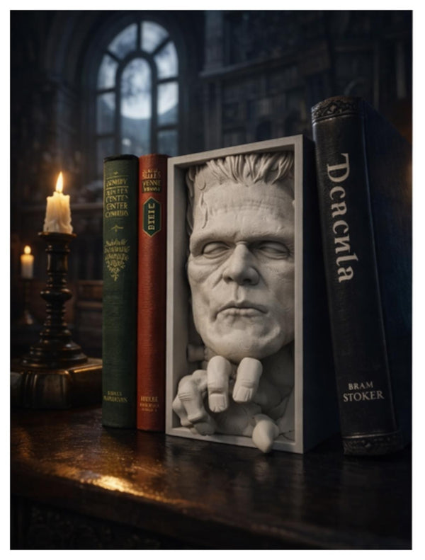Frankenstein Inspired - Book Nook or Wall Mount - Horror 3D Printed Decor