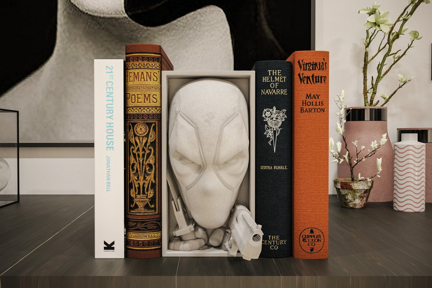 Deadpool Inspired Book Nook/Wall Mount - Merc With a Mouth 3D Printed Decor