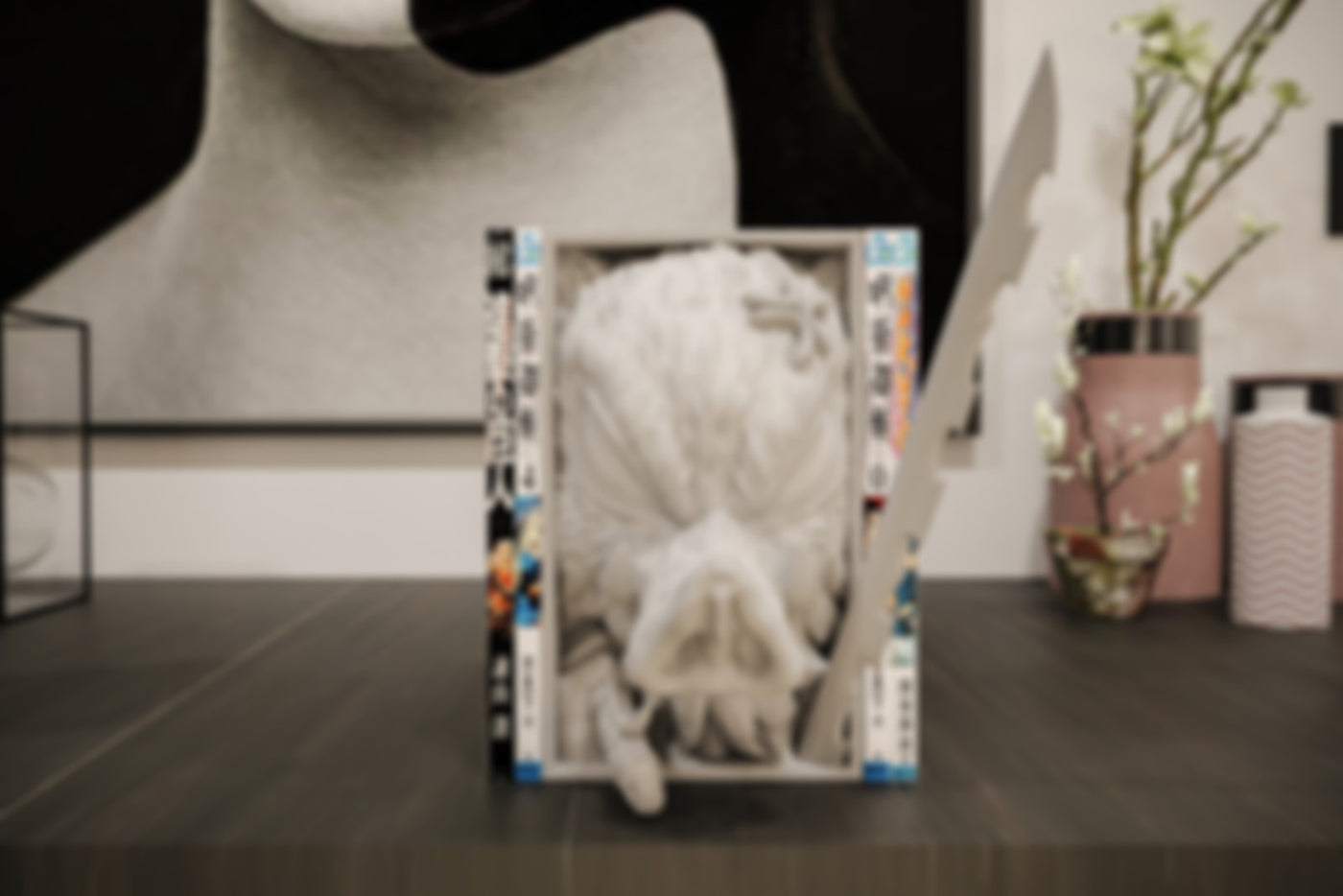 Inosuke Hashibira Inspired Manga Nook - Demon Slayer Unpainted 3D Printed
