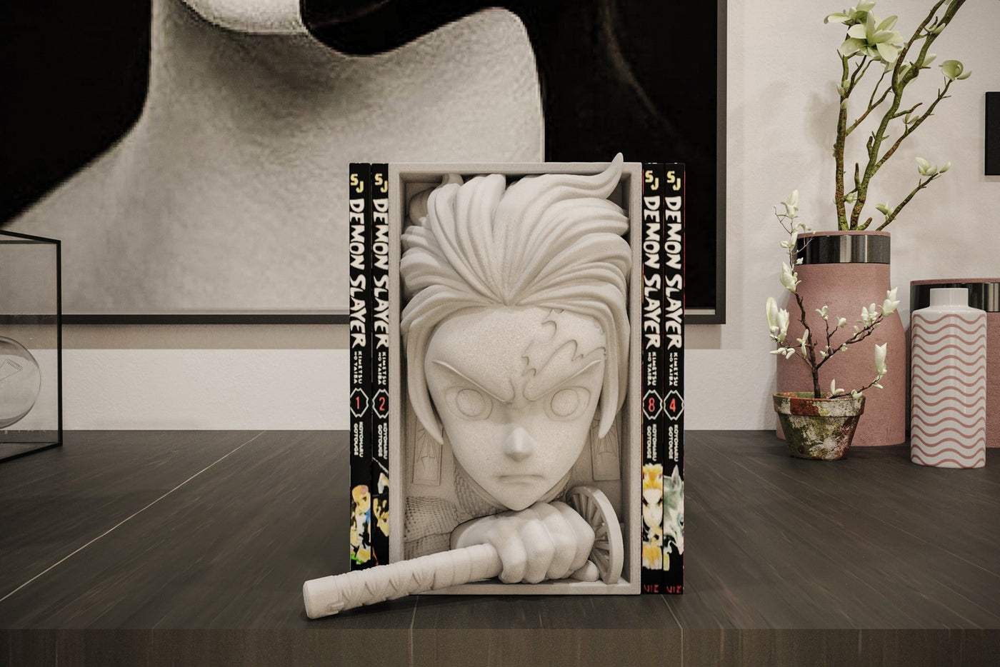 Tanjiro Kamado Inspired Manga Nook - Demon Slayer Unpainted 3D Printed