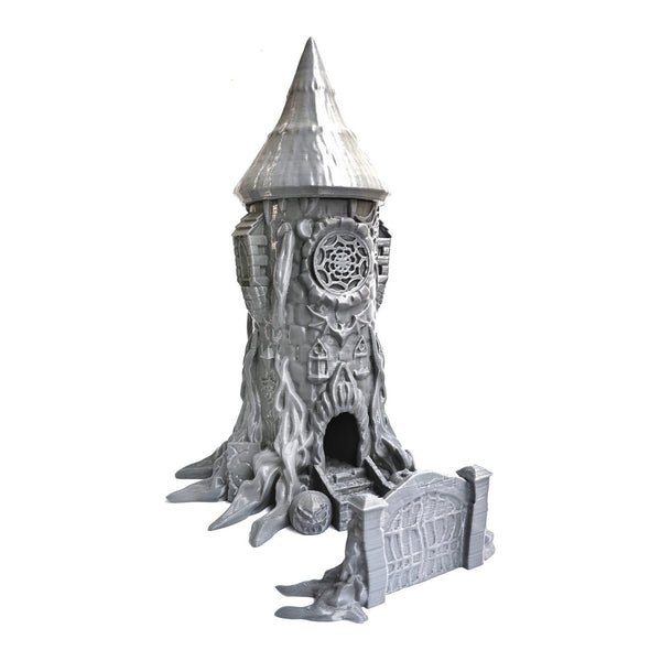 Halloween Dice Tower Haunted Tree 12in 3D Printed Spiderweb D&D DnD Tabletop RPG